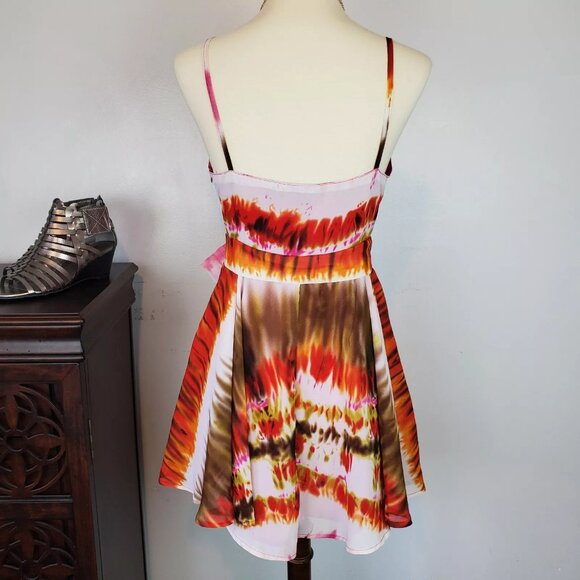 TeeCo Mini Dress with Attached Front Tie Belt Size M (Juniors) - Picture 4 of 7